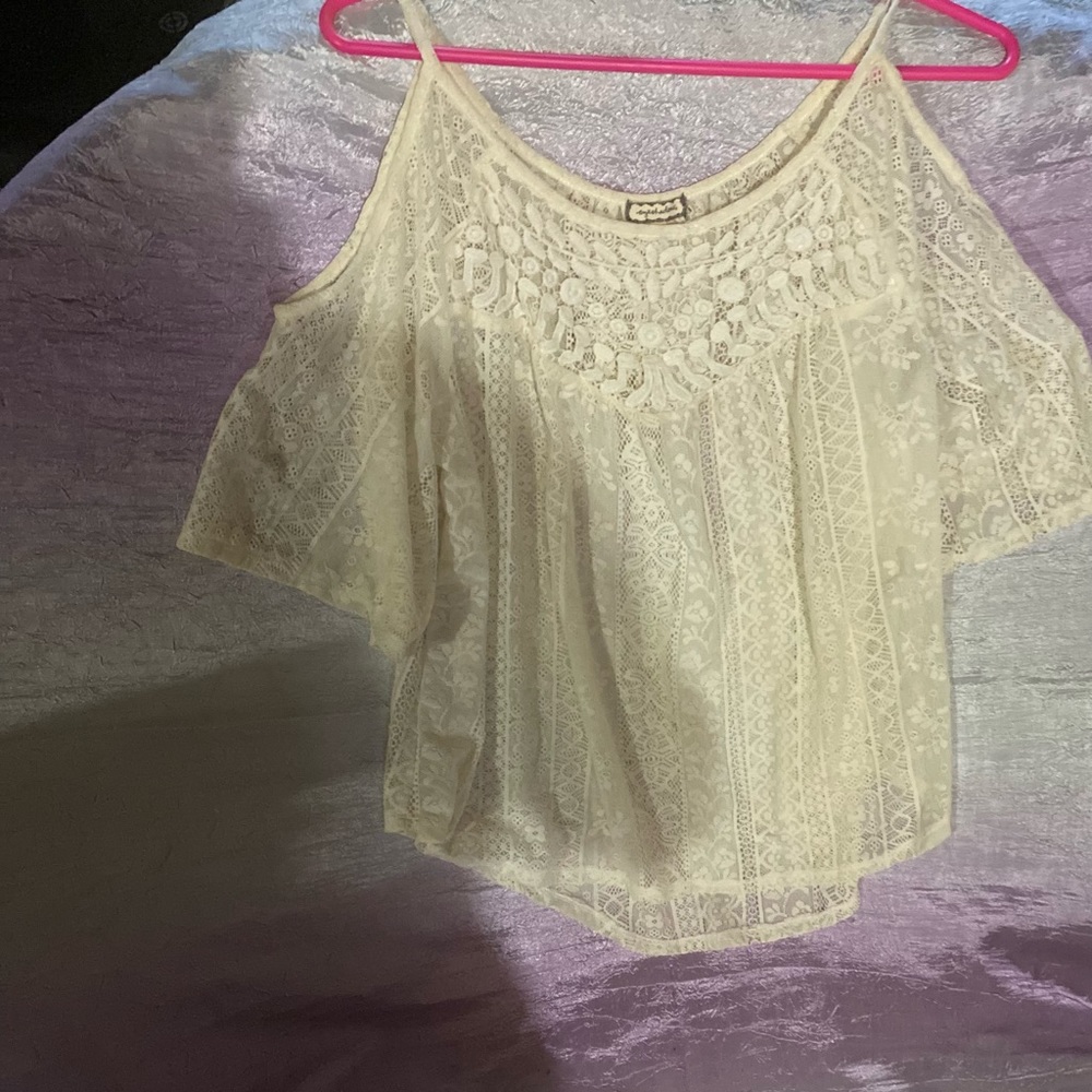 Cream lace blouse